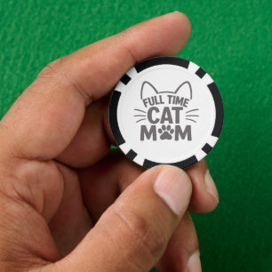 Lot De Jeton De Poker Maman de chat à temps plein Cadeau drôle pour amat