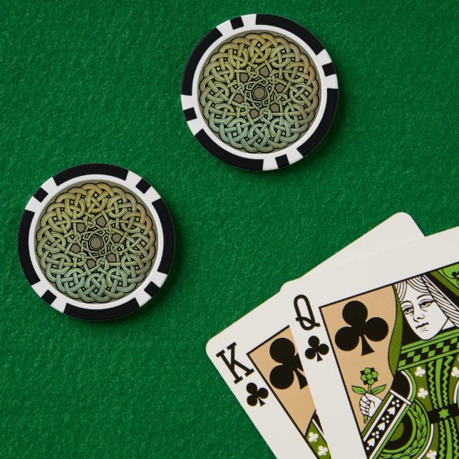 Lot De Jeton De Poker Mandala de nouage celtique (Table de poker (double))