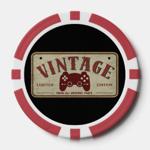 Lot De Jeton De Poker Manette Vintage Édition Limitée Pièces d'Origine