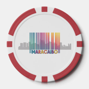 Lot De Jeton De Poker Maracaibo City Code-barres Art Latin Pride
