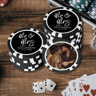 Lot De Jeton De Poker Mariage avec photo personnalisée