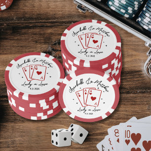 Lot De Jeton De Poker Mariage Chanceux en Amour