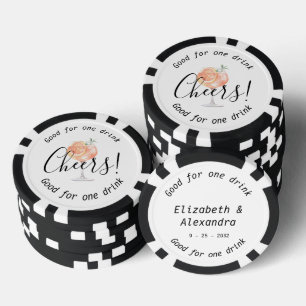 Lot De Jeton De Poker Mariage de boisson Aperol Cheers moderne