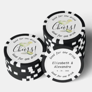 Lot De Jeton De Poker Mariage de boisson Margarita moderne