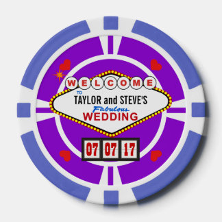 Lot De Jeton De Poker Mariage Favor Vegas Casino Chips de Poker
