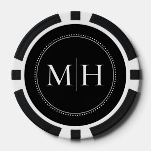 Lot De Jeton De Poker Mariage monogramme personnalisé