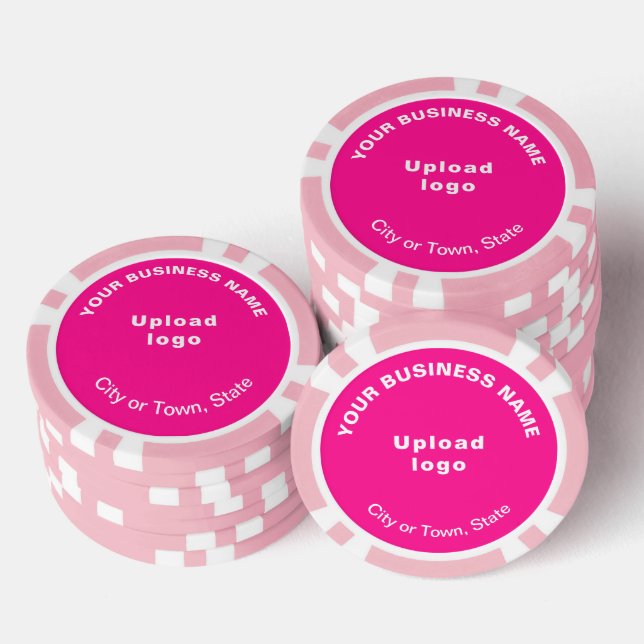 Lot De Jeton De Poker Marque Pink Business sur Chips de Poker (Empiler)