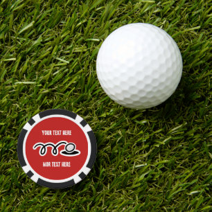 Lot De Jeton De Poker Marqueurs de balle de golf sur puce de poker perso