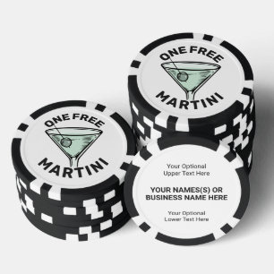 Lot De Jeton De Poker Martini libre texte personnalisé