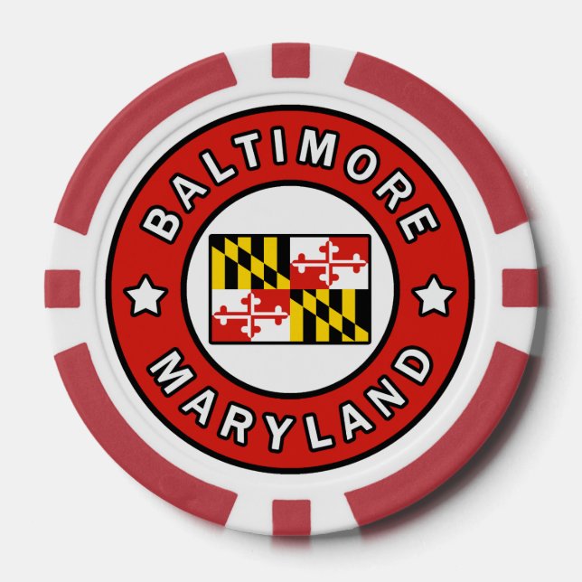 Lot De Jeton De Poker Maryland de Baltimore (Recto)