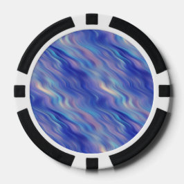 Lot De Jeton De Poker Matin Glory Blue Wavy Texture