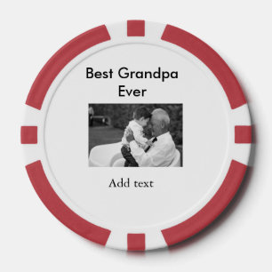 Lot De Jeton De Poker Meilleur grand-père jamais ajouter photo nom class