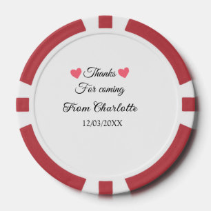 Lot De Jeton De Poker merci d'être venu texte message nom 