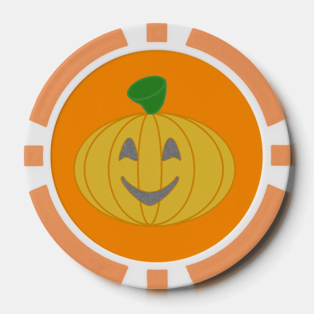 Lot De Jeton De Poker Mon Citrouille Lucky Orange (Recto)