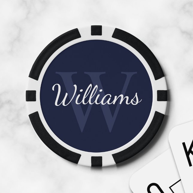 Lot De Jeton De Poker Monogramme et nom personnalisés (Créateur téléchargé)