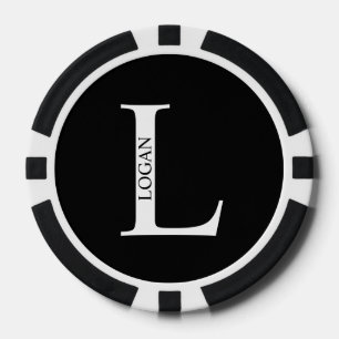 Lot De Jeton De Poker Monogramme personnalisé et nom