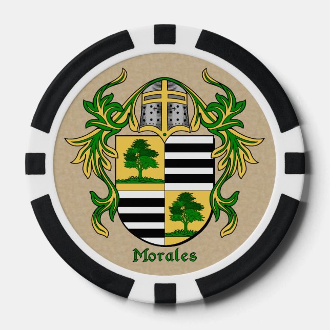 Lot De Jeton De Poker Morales Armoiries héraldiques (Recto)