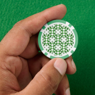 Lot De Jeton De Poker Motif de feuille, motif de feuilles, feuilles vert