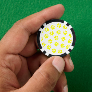 Lot De Jeton De Poker Motif De Pâtes, Patrouilles De Chien, Paws Jaunes