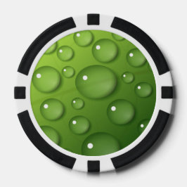 Lot De Jeton De Poker Motif Green Raindrop