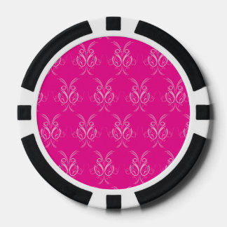 Lot De Jeton De Poker Motif orange rose chaud
