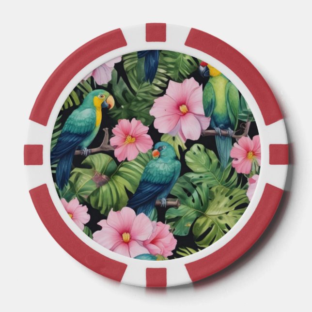 Lot De Jeton De Poker Motif Sakura Blossom (Recto)