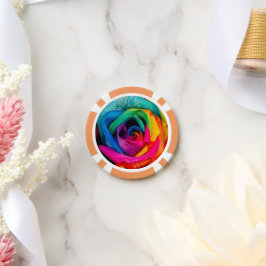Lot De Jeton De Poker Multicolore photo de fleur rose