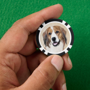 Lot De Jeton De Poker Nederlandse Kooikerhondje Peinture - Chien Art