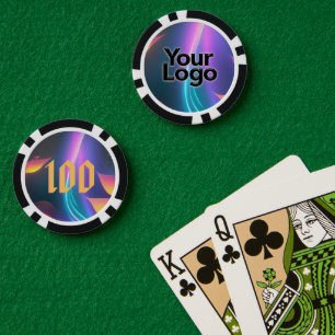 Lot De Jeton De Poker Neon Futuristic Poker Party Entreprise