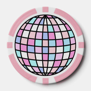 Lot De Jeton De Poker Neon Super Disco Ball