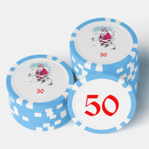Lot De Jeton De Poker No Ho Ho Ho light blue 50 striped poker puce
