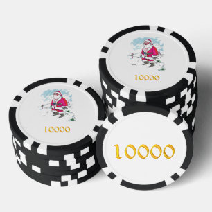 Lot De Jeton De Poker No Ho Ho Ho noir or 10000 puce de poker rayé