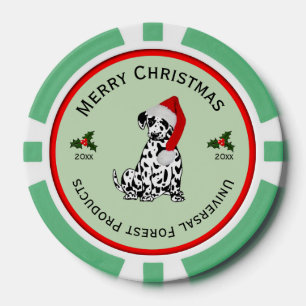 Lot De Jeton De Poker Noël Dalmatie Salutations d'affaires