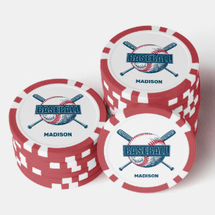Lot De Jeton De Poker Nom personnalisé Baseball