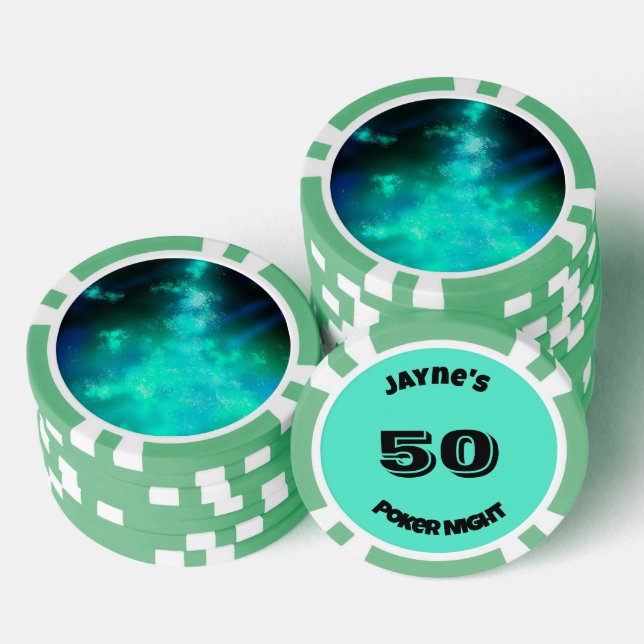 Lot De Jeton De Poker Nom personnalisé Emerald Green (Empiler)