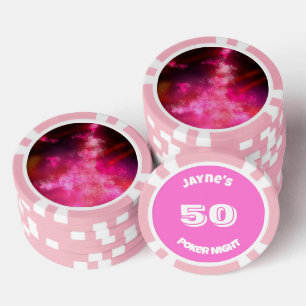 Lot De Jeton De Poker Nom personnalisé Flèche rose
