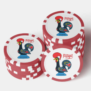 Lot De Jeton De Poker Nom personnalisé Portugais Rooster