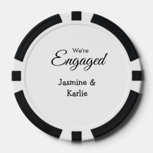 Lot De Jeton De Poker Nous sommes un couple fiancé nom romantique stylé 