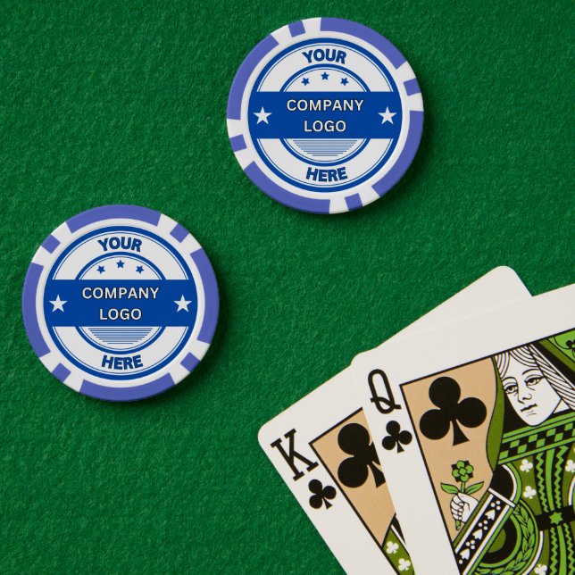 Lot De Jeton De Poker NOUVEAUTÉ ! Chips de poker - Bleu - Personnalisé (Table de poker (double))
