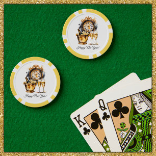 Lot De Jeton De Poker Nouvel An noir et or