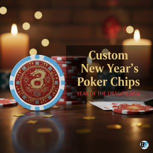 Lot De Jeton De Poker Nouvelle Année Lunaire Dragon 2026 Personnalisé