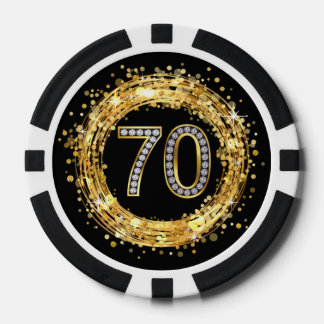 Lot De Jeton De Poker Numéro de diamant 70 Parties scintillant Bling Con