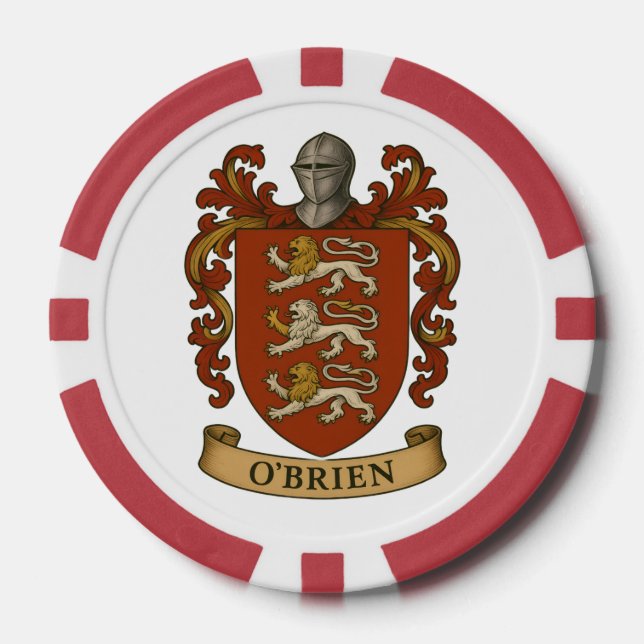 Lot De Jeton De Poker O'Brien Family Crest Poker chips (Recto)