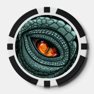 Lot De Jeton De Poker Œil de prédateur reptile primal