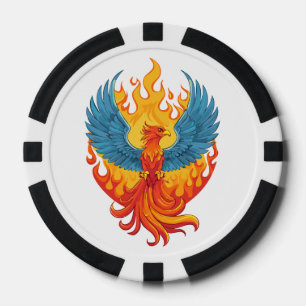 Lot De Jeton De Poker Oiseau phénix mythologique fantastique lumineux