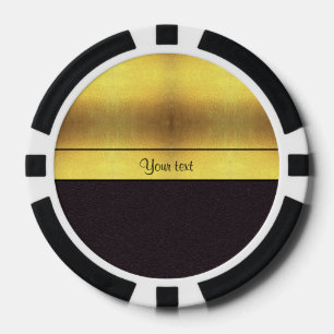 Lot De Jeton De Poker Or élégant et noir
