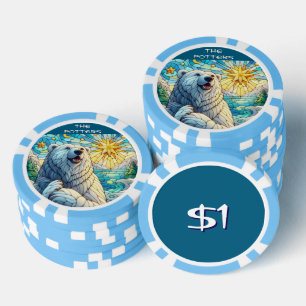 Lot De Jeton De Poker Ours Polaire Faux Verre Tiré Personnalisé