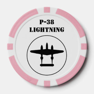 Lot De Jeton De Poker P-38 Éclair