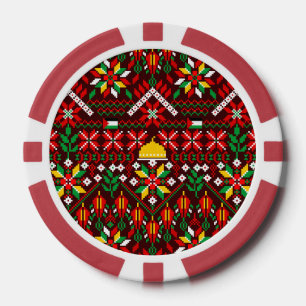 Lot De Jeton De Poker Palestine Tatreez Broderie traditionnelle