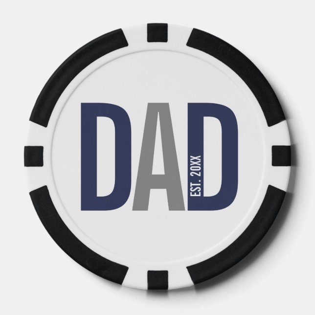 Lot De Jeton De Poker Papa personnalisé moderne établi (Recto)